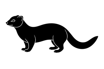 Ferrets Icon Silhouette Vector Art Illustration