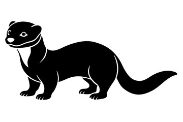 Ferrets Icon Silhouette Vector Art Illustration