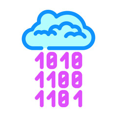 cloud computing business process color icon vector. cloud computing business process sign. isolated symbol illustration
