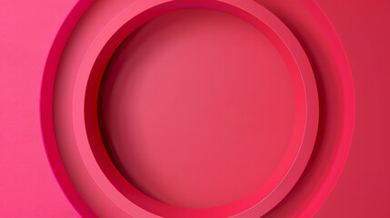 Obraz premium A vibrant, concentric ring design in vivid pink hues, evoking energy and passion with its bold color and dynamic circular pattern.