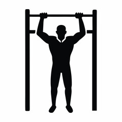 pull ups silhouette vector, stylish and versatile exercise designs