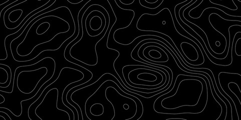 Topographic map background geographic line map with elevation assignments. Dark texture for your perfect interior. Abstract dark paint floor stamped concrete surface pattern circle rough gray.