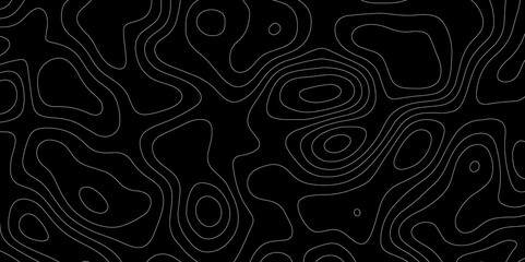 Topographic map background geographic line map with elevation assignments. Dark texture for your perfect interior. Abstract dark paint floor stamped concrete surface pattern circle rough gray.  © Sakib