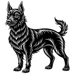 illustration of dog,wolf, head, dog, vector, animal, black,