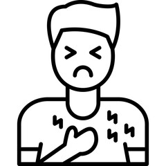 Chest Tightness Icon