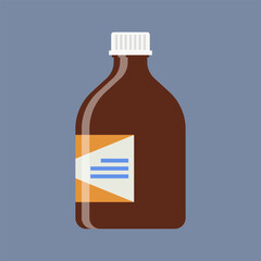 Various meds. Pills, capsules blisters, glass bottles with liquid medicine, plastic tubes with caps. Medication and supplements collection.