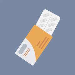 Various meds. Pills, capsules blisters, glass bottles with liquid medicine, plastic tubes with caps. Medication and supplements collection.