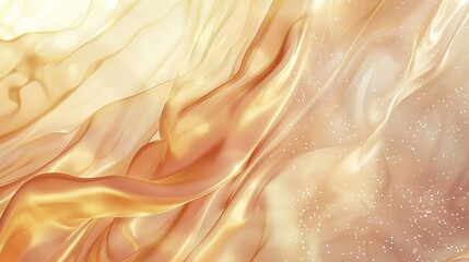 Obraz premium Warm gold and peach background with liquid textures and diffused light