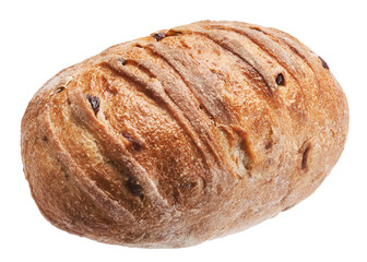 Wholemeal cranberry bread isolated