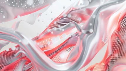 Coral and silver tones in abstract background with Teamwork word and gradients