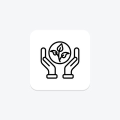 Environmental Sustainability line icon , vector, pixel perfect, illustrator file