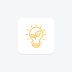 Green Innovation duotone line icon , vector, pixel perfect, illustrator file