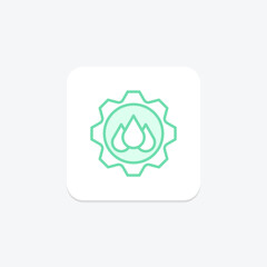 Sustainable Water Management duotone line icon , vector, pixel perfect, illustrator file