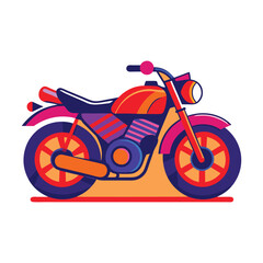 Fototapeta premium red motorcycle isolated on white