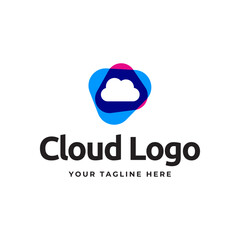 Creative cloud vector logo design template
