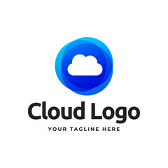 Obraz premium Creative cloud vector logo design template