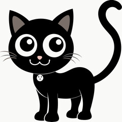 black cat cartoon