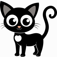 black cat cartoon
