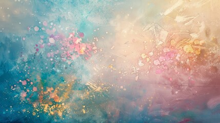 Fototapeta premium Dreamy misty background with light textures and vibrant Holi colors