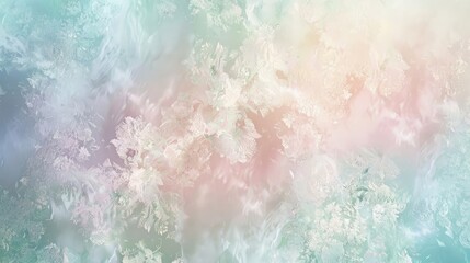 Fototapeta premium Pastel lace-like patterns with misty overlay in delicate design