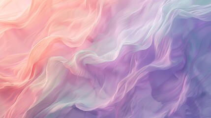 Fototapeta premium Wave-like patterns in pastel colors create a calming background
