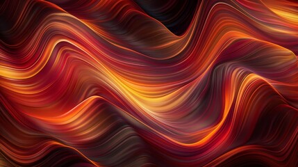 Obraz premium Bold wavy lines in bonfire hues creating a shimmering visual effect