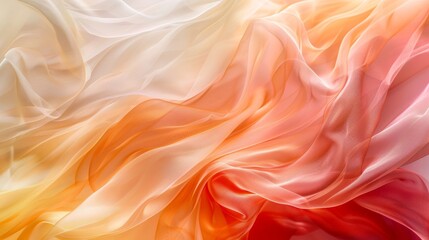 Obraz premium Delicate silk textures in peach and gold creating a soothing background
