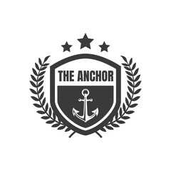 Obraz premium Vintage nautical anchor logo design