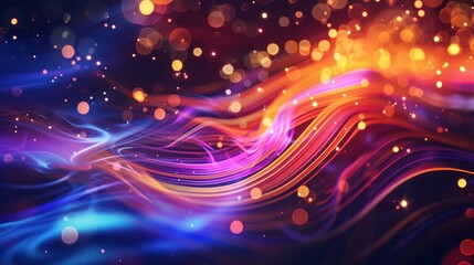 Dynamic background with swirling patterns and vibrant Easter-themed colors