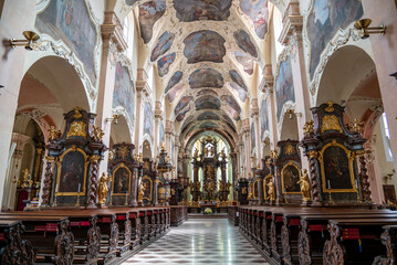 Strahov Monastery, a Premonstratensian abbey founded in 12 century, located in Strahov, Prague, Czech Republic