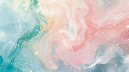 Fototapeta premium Marble-like textures in pastel tones with sparkling particles wallpaper
