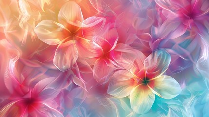 Obraz premium Abstract Colorful Background with Beautiful Floral Illustration, Wallpaper Design