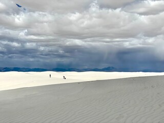 white sand dunes