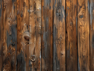 Naklejka premium wall of aged wooden planks, wooden fence background