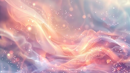 Fototapeta premium Fluid pastel background with wave-like patterns saying Happy Easter