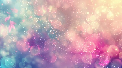 Abstract background with pastel splatters and glowing lights