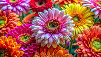 Fototapeta premium Macro photography of vibrant flowers showcasing intricate details and natural beauty, macro, photography, flowers, vibrant