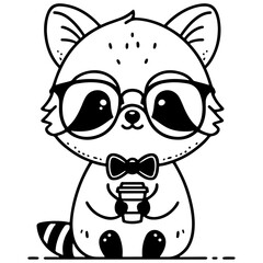 Cute Animals Doodle Vector Illustration Set with Fun Characters, Adorable Animal Characters Silhouette Vector Collection, Playful Animals Doodle Line Art Set for Creative Designs