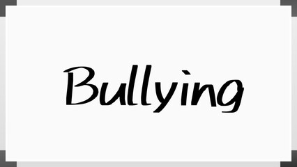 Bullying のホワイトボード風イラスト