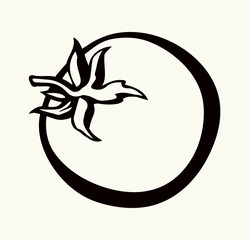 Tomatoes. Vector drawing icon sign