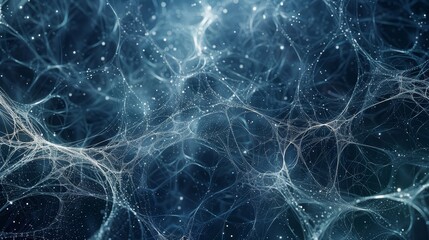 Fototapeta premium Dark blue and silver web patterns with subtle glowing points hidden Easter egg elements background