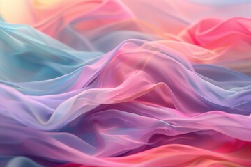 Obraz premium Abstract Image of Soft Pastel Colors with Smooth Flowing Lines Creating a Dreamy Atmosphere