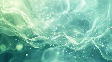 Fototapeta premium Blue and green abstract wallpaper with glowing points and Easter egg motifs