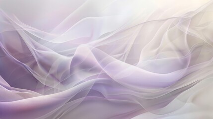 Obraz premium Lilac and cream ribbons with luminous points blurred textures and subtle cross shapes embodying resurrection