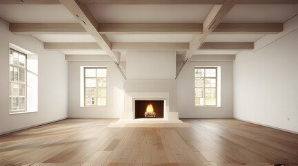 Obraz premium empty room with window