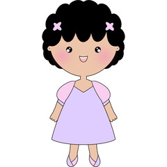 Little girl in pastel dress