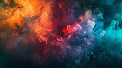Abstract Smoke Swirls in Vibrant Hues