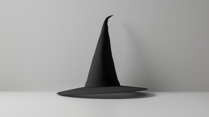 Black Witch Hat Isolated on White Background