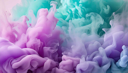 Fototapeta premium Abstract blue watercolor design with swirling shapes evokes a sense of light and motion on a watery background