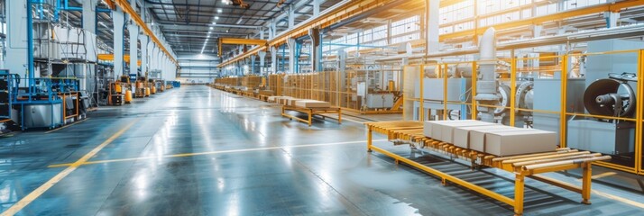 Modern Eco-Factory with Green Manufacturing Practices, Highlighting Sustainable Development and Continuous Improvement Strategies.